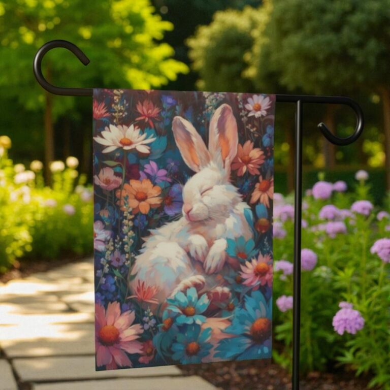 Easter Bunny Garden Flag, Spring Outdoor Decor