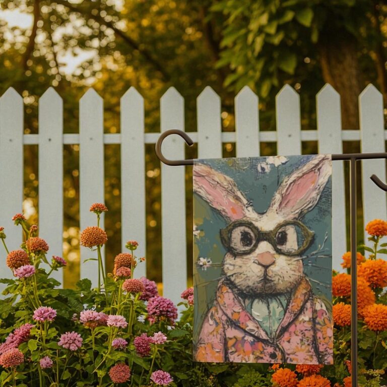 Easter Bunny Garden Flag, Spring Yard Decor