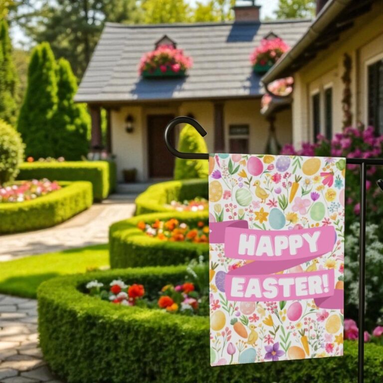 Easter Flag, Porch Decor Happy Easter Flag