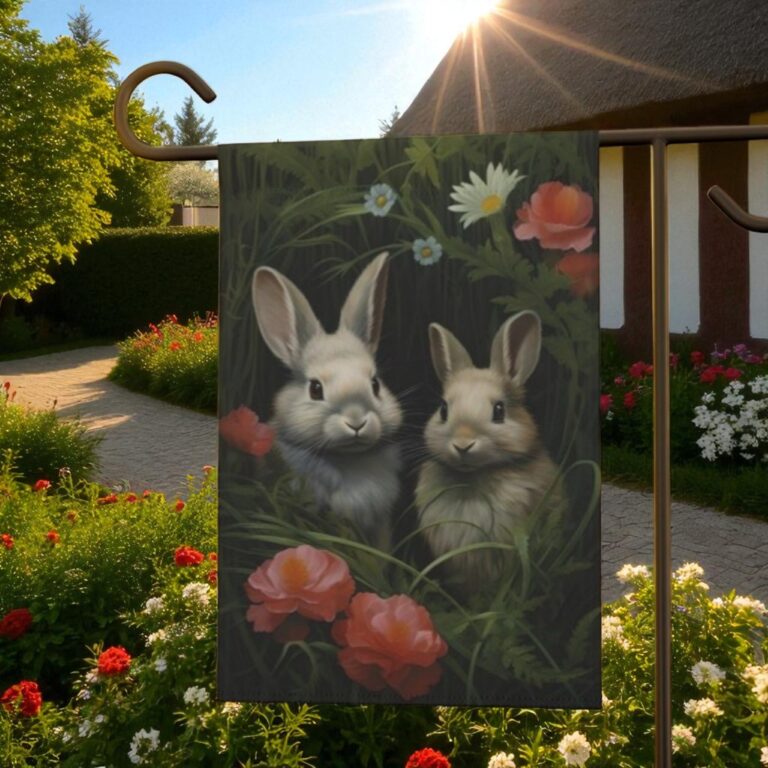 Easter Garden Flag, Bunny Outdoor Decor