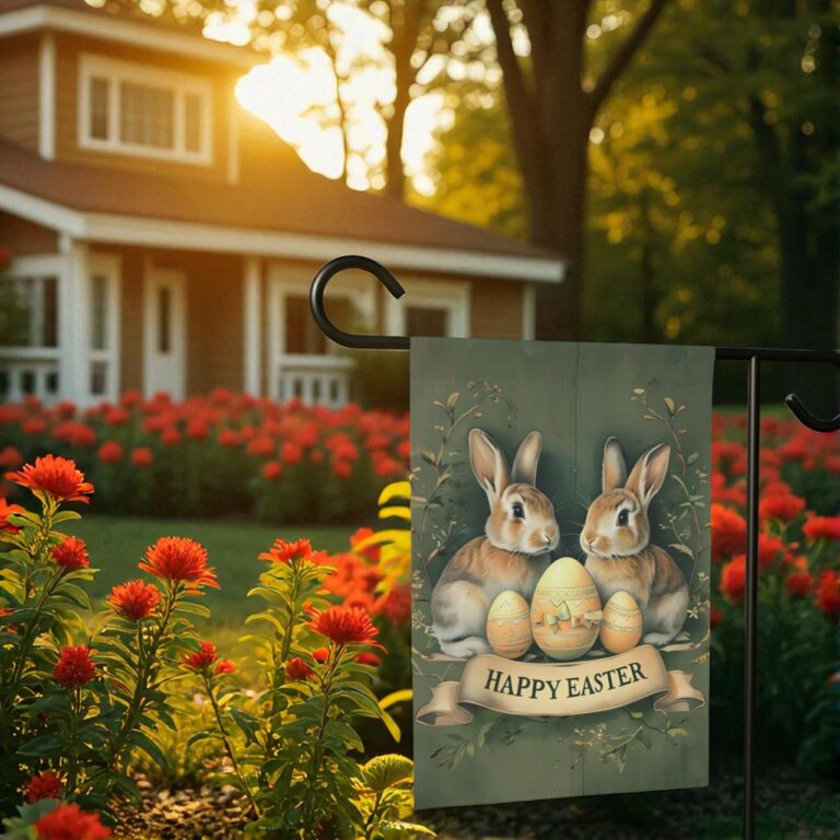 Easter Garden Flag, Bunny Porch Decor