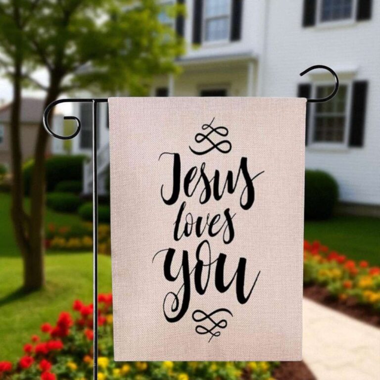 Easter Garden Flag Jesus Loves You Yard Decoration