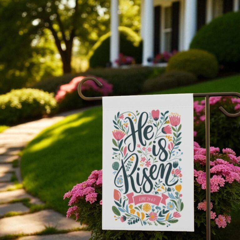 Easter House Flag, Christian Garden Banner