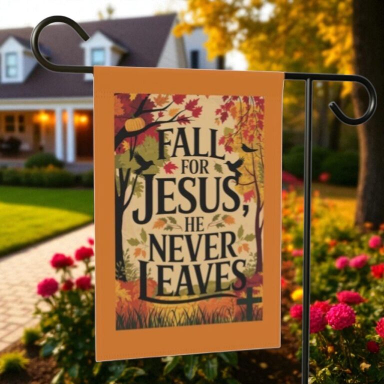 Fall for Jesus Outdoor Flag, Autumn Yard Decor