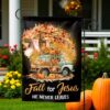 Fall For Jesus Truck Flag, Christian Thanksgiving Decor