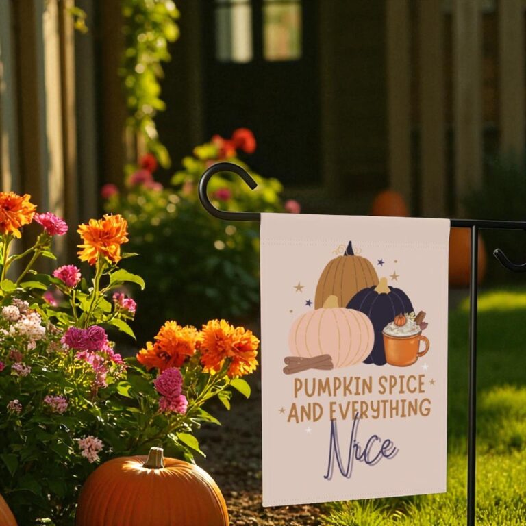 Fall Garden Banner, Autumn Outdoor Flag