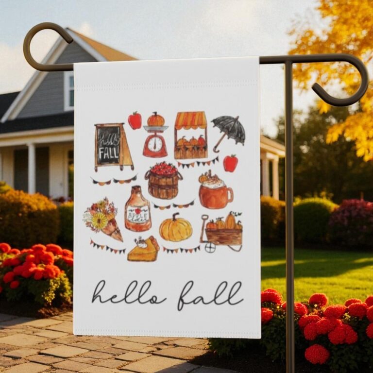 Fall Garden Flag, Autumn Porch Decor