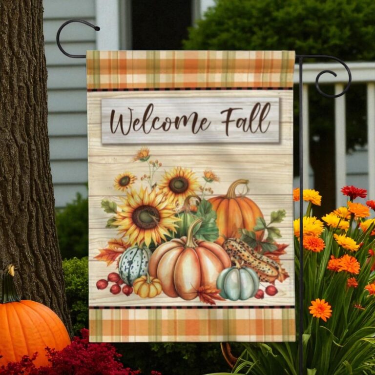 Fall Garden Flag, Double-sided Pumpkin House Decor