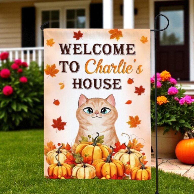 Fall Garden Flag, Personalized Autumn Outdoor Flag