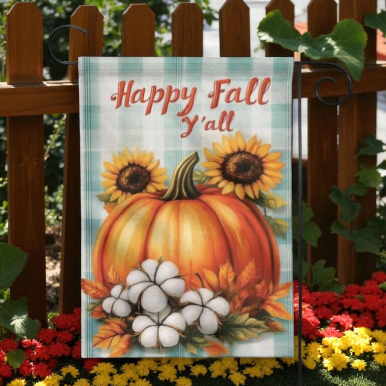 Fall Garden Flag, Pumpkin Thanksgiving Flag