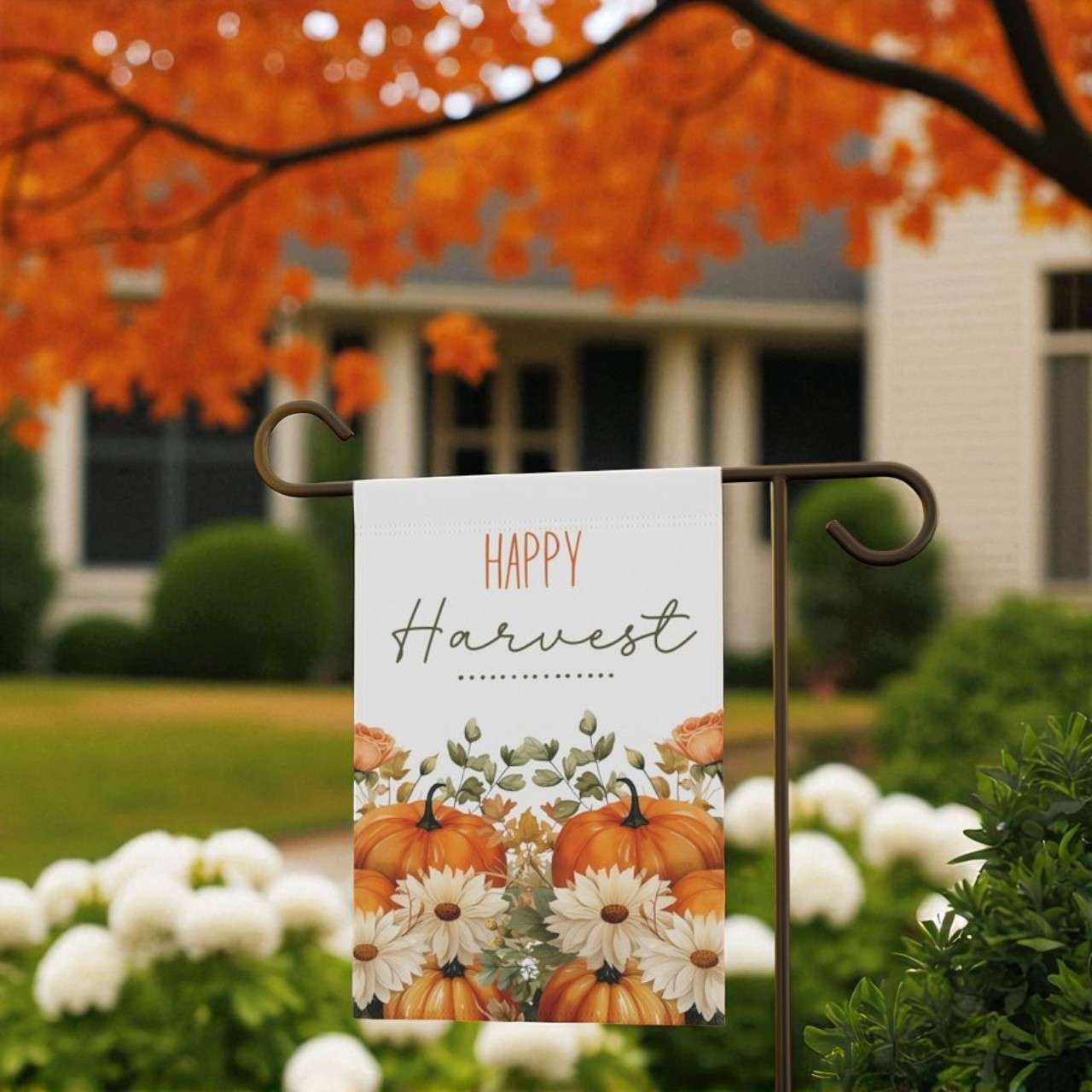 Fall Garden Flag, Thanksgiving House Flag