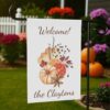 Fall Welcome Banner, Personalized Autumn Garden Flag
