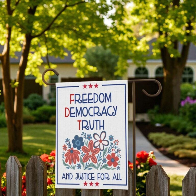 Freedom Democracy Flag for Political Activist Home Decor