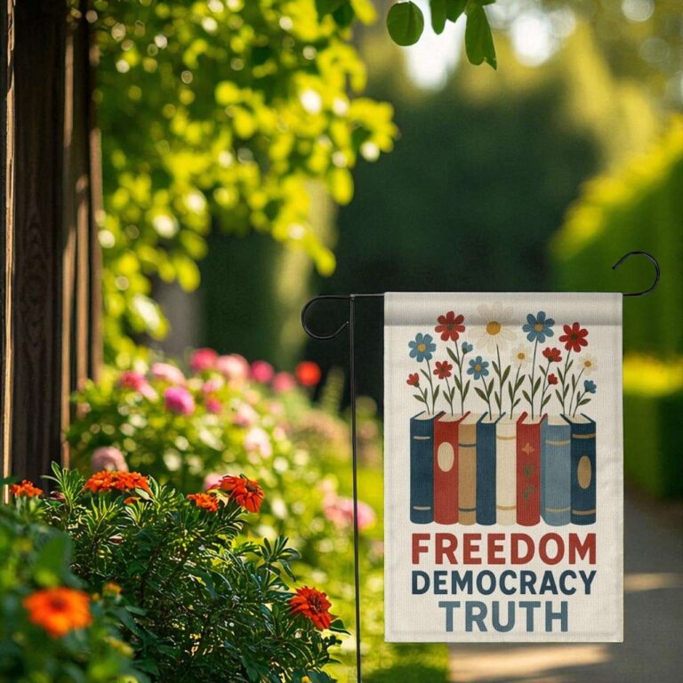 Freedom Democracy Truth Garden Flag - Patriotic Outdoor Decor