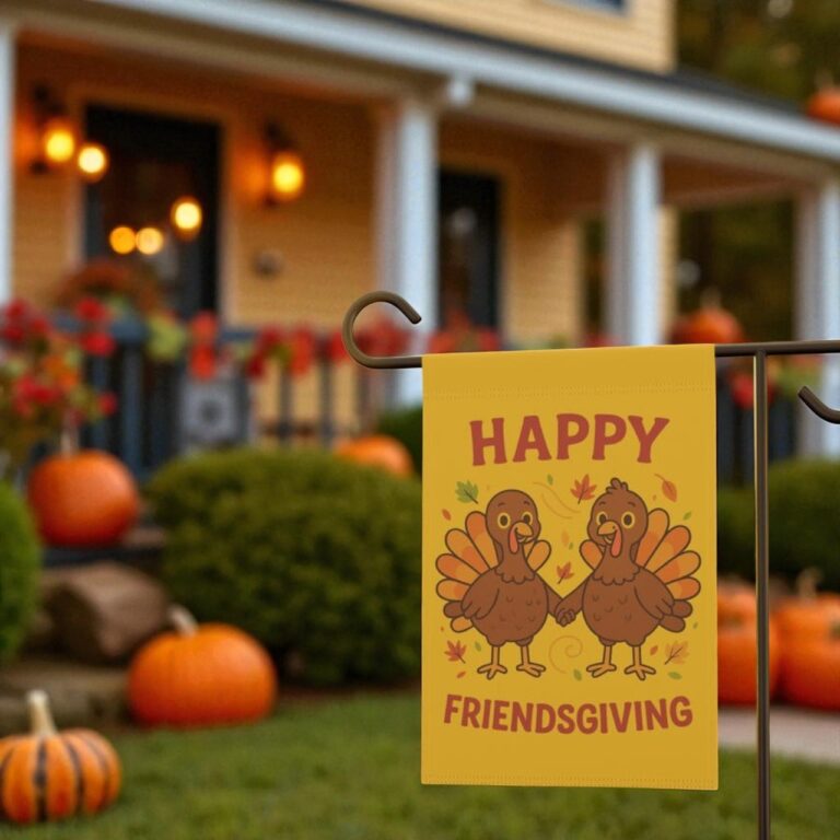 Friendsgiving Garden Flag, Thanksgiving Outdoor Decor