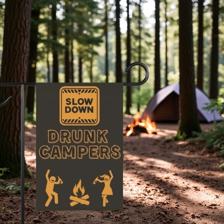 Camping Trip Decor, Funny Garden Flag