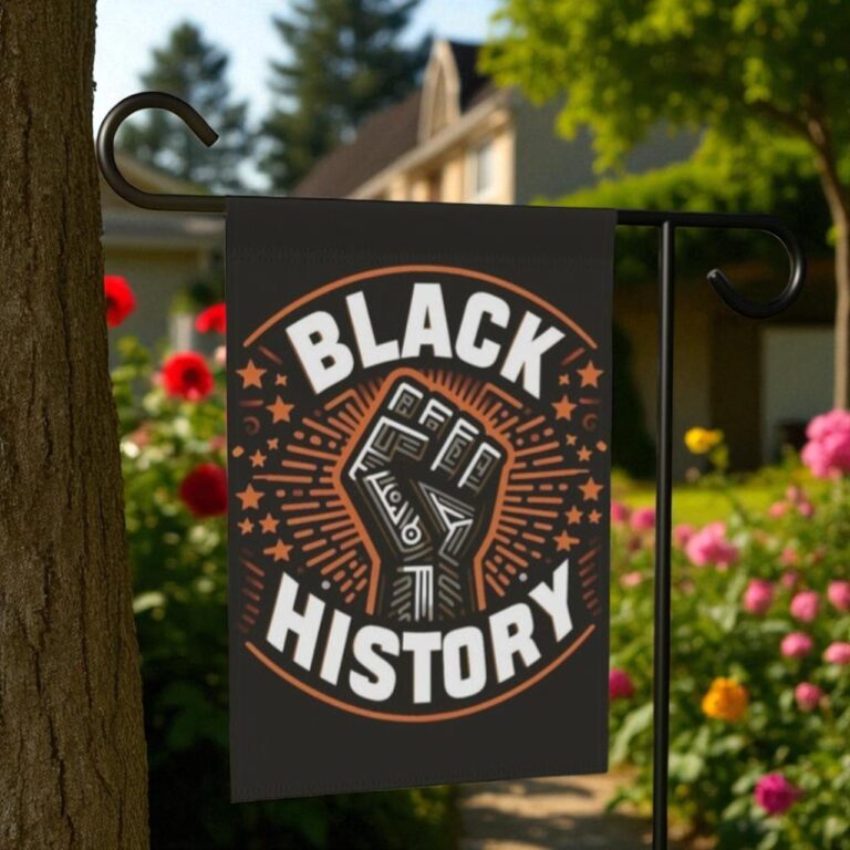 Black History Month Garden Banner, Black History Month Outdoor Flag