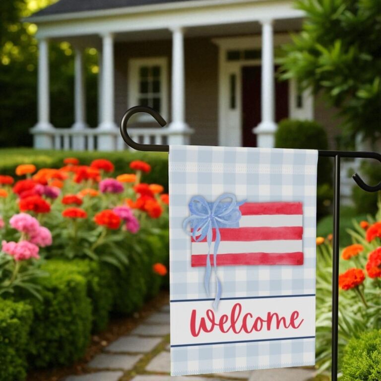4th of July Decor Custom Garden Banner, Welcome Garden Flag