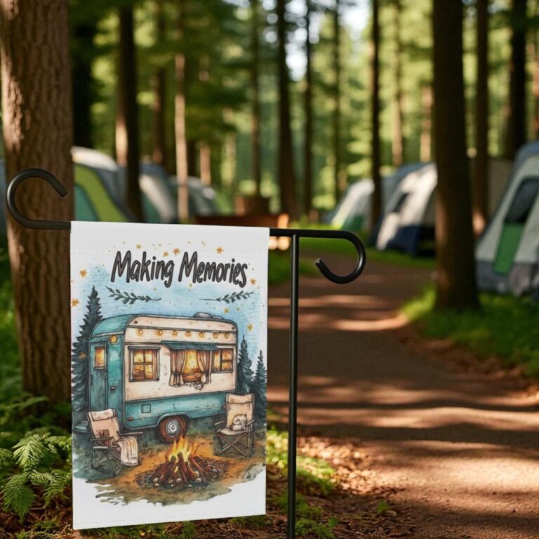 Camping Garden Flag, Custom Camper Gift