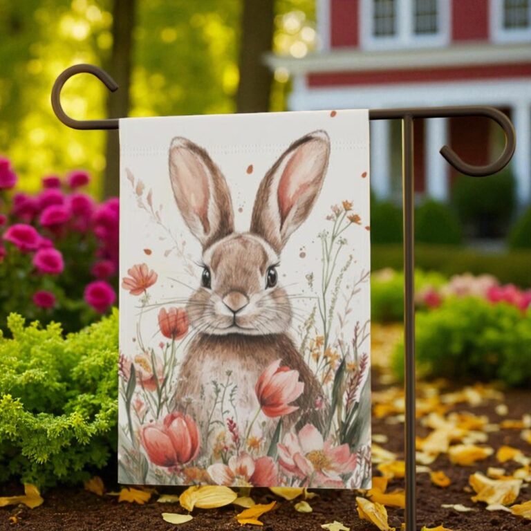 Easter Garden Flag, Easter Bunny Yard Decor