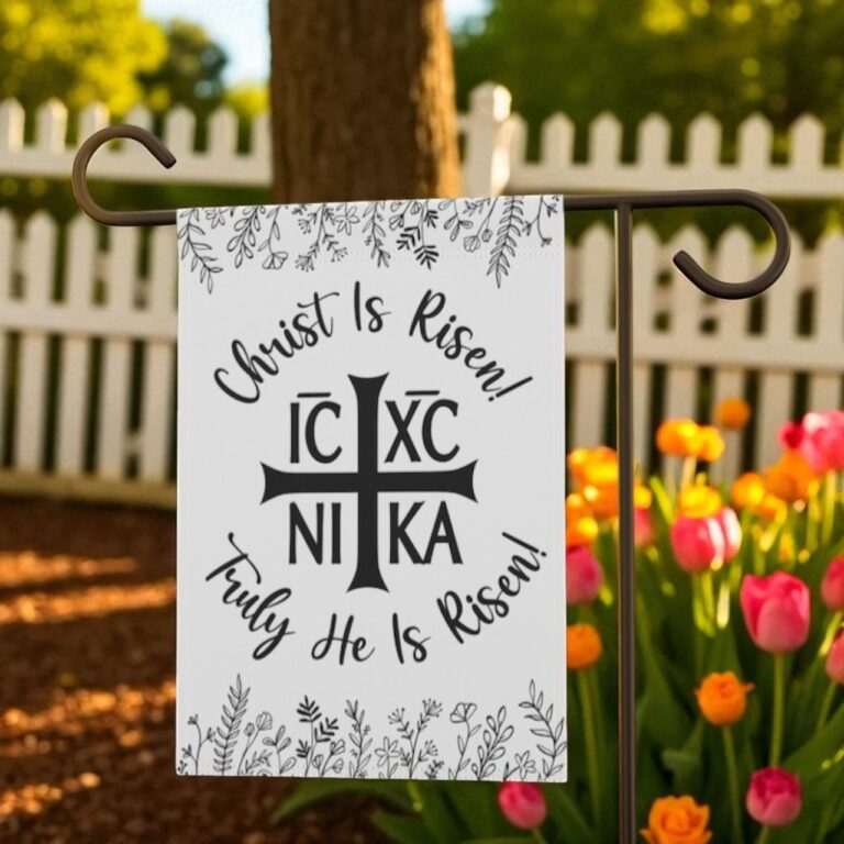 Easter Garden Flag, Easter Christian Banner