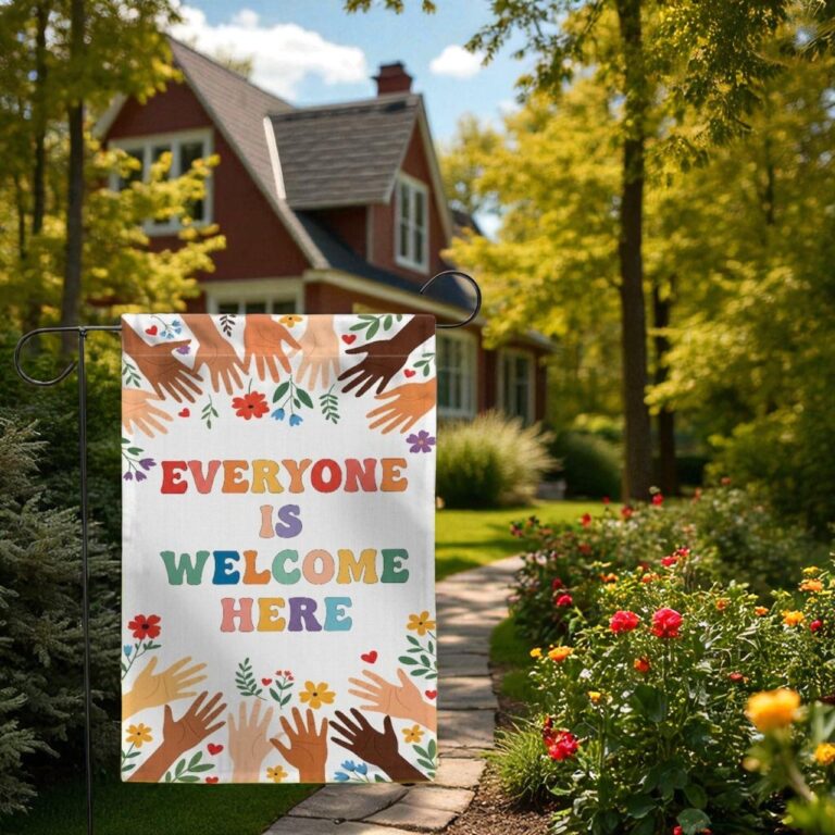 Welcome Garden Flag, Inclusive Diversity Decor
