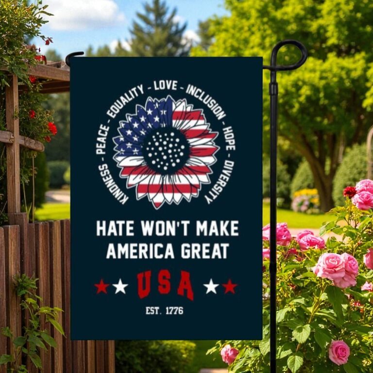 Patriotic Inclusive Welcome Flag, Outdoor Garden Flag