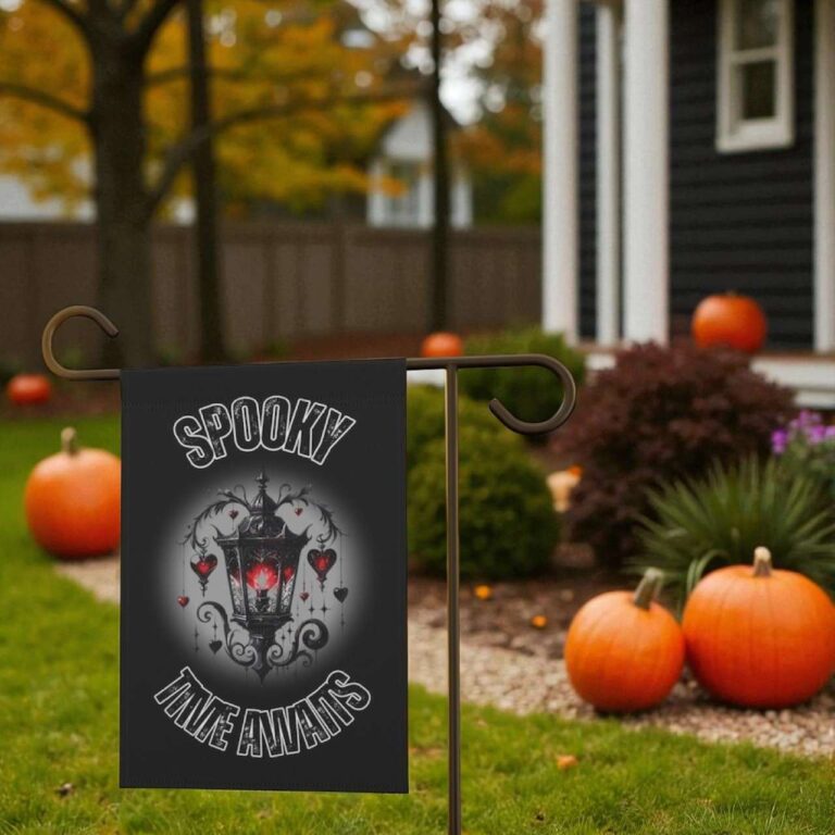Gothic Lantern Flag Halloween Garden Banner Durable Decor