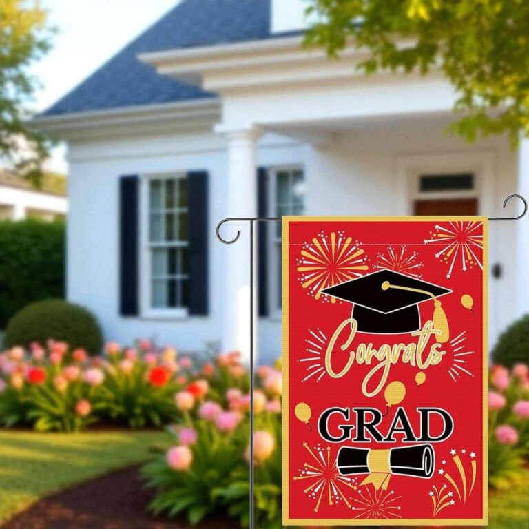 Graduation Garden Flag - Congrats Grad Yard Decor