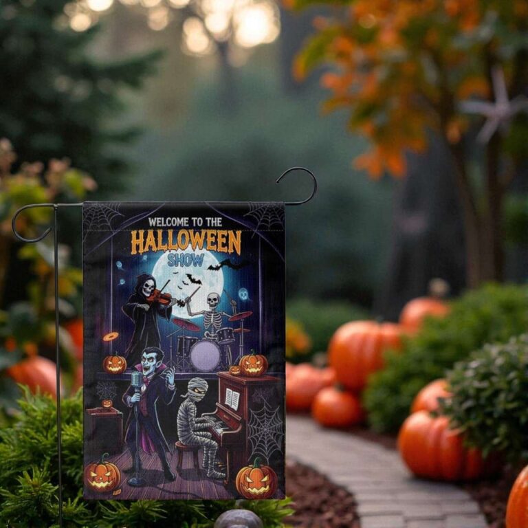 Halloween Band Garden Flag – Fun & Durable Monster Yard Décor