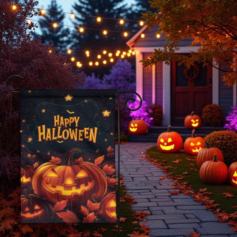 Spooky Season Halloween Garden Flag Durable Double-Sided Porch Decor