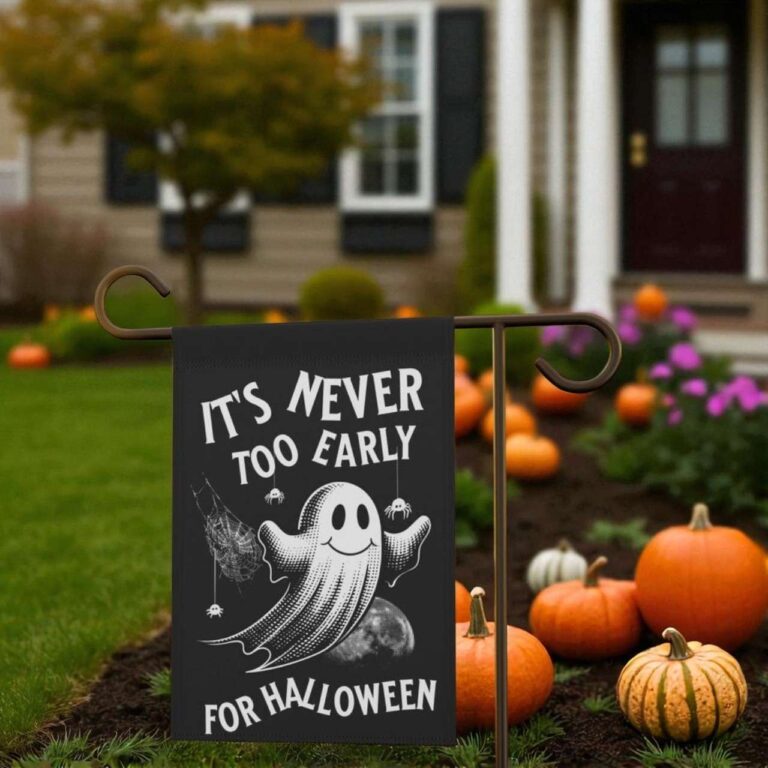 Halloween House Banner Durable Fall Yard Flag for Outdoor Décor