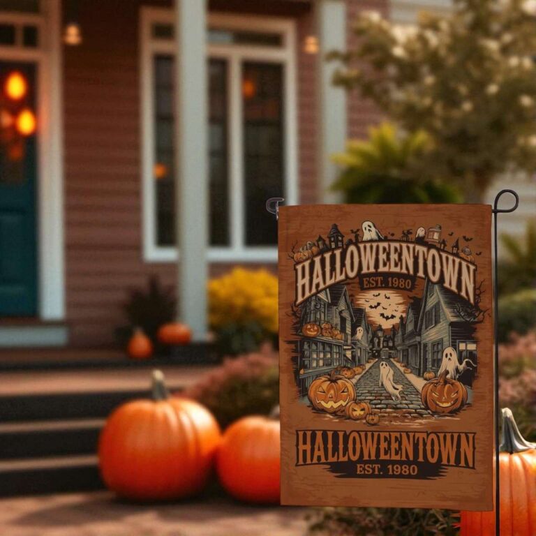 Halloweentown Flag for Halloween Garden Decor | Festive Outdoor Flag