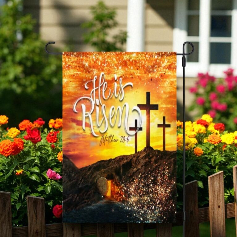 He is Risen Garden Flag, Easter Yard Decor