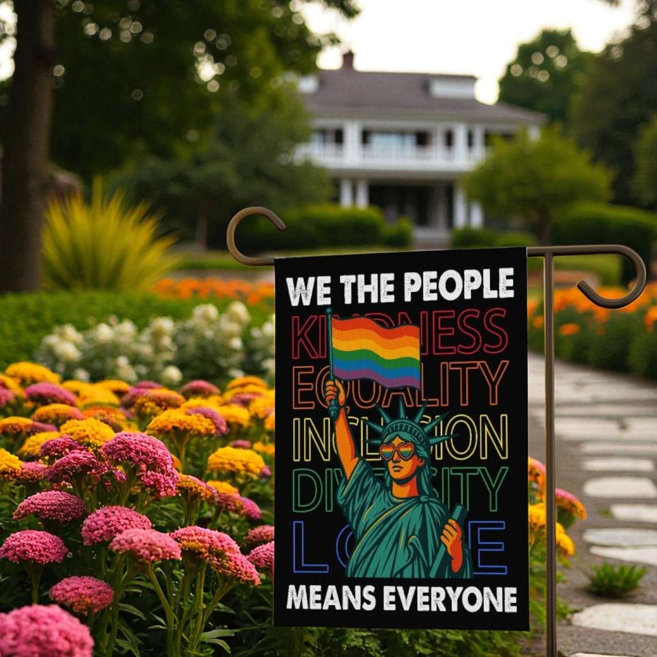 Inclusive Garden Flag, LGBTQ+ Pride Yard Decor