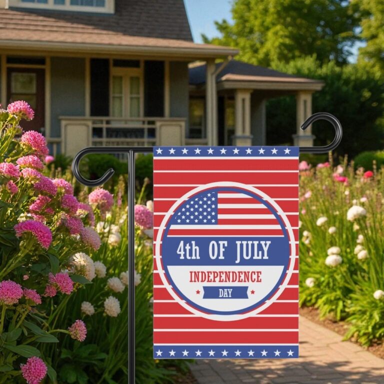 Independence Day Garden Flag, Patriotic 4th of July Decor