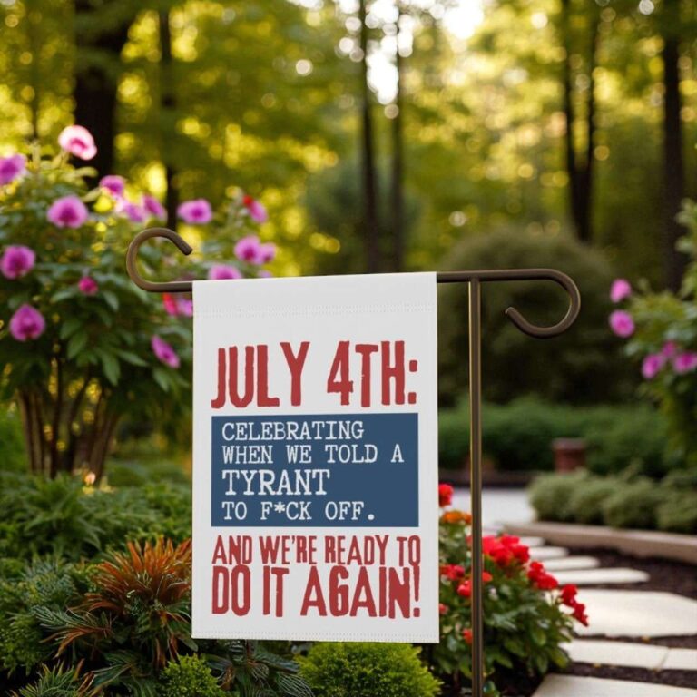 Independence Day Patriotic Decor Anti-Trump Garden Flag | Bold Outdoor Statement
