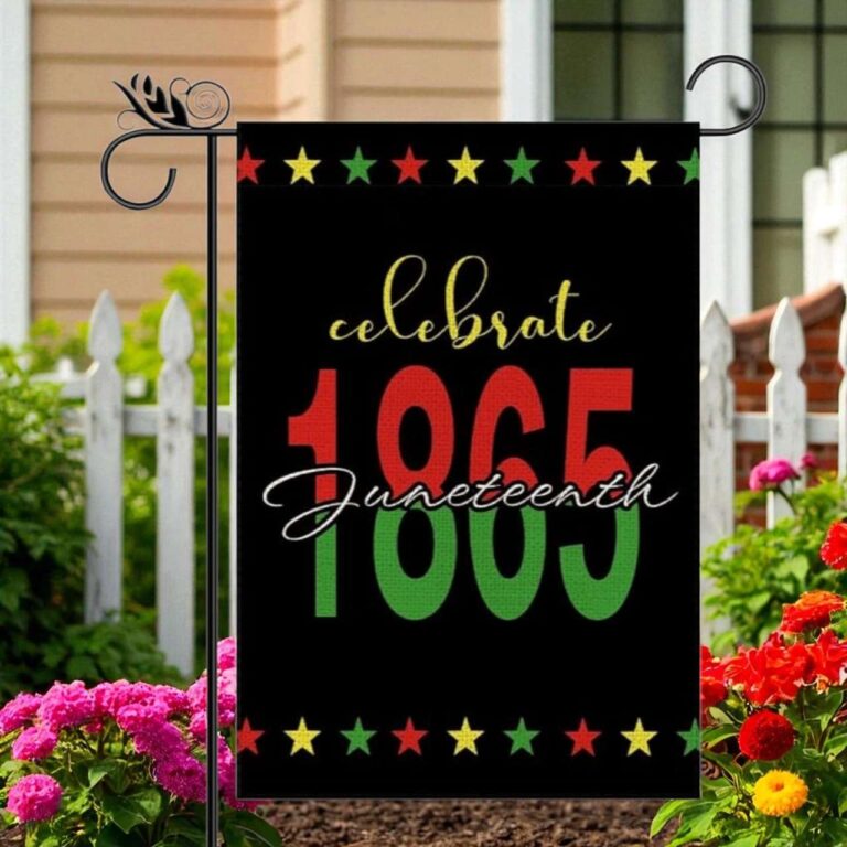Juneteenth Garden Flag for African American Freedom Pride