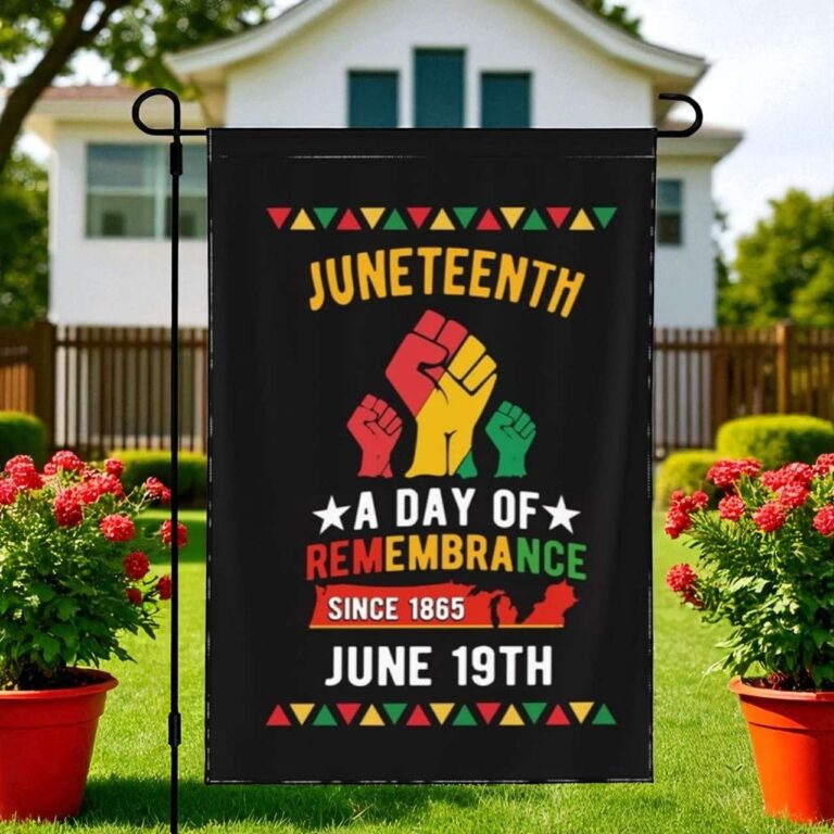 Juneteenth Garden Flag for Black History Yard Display