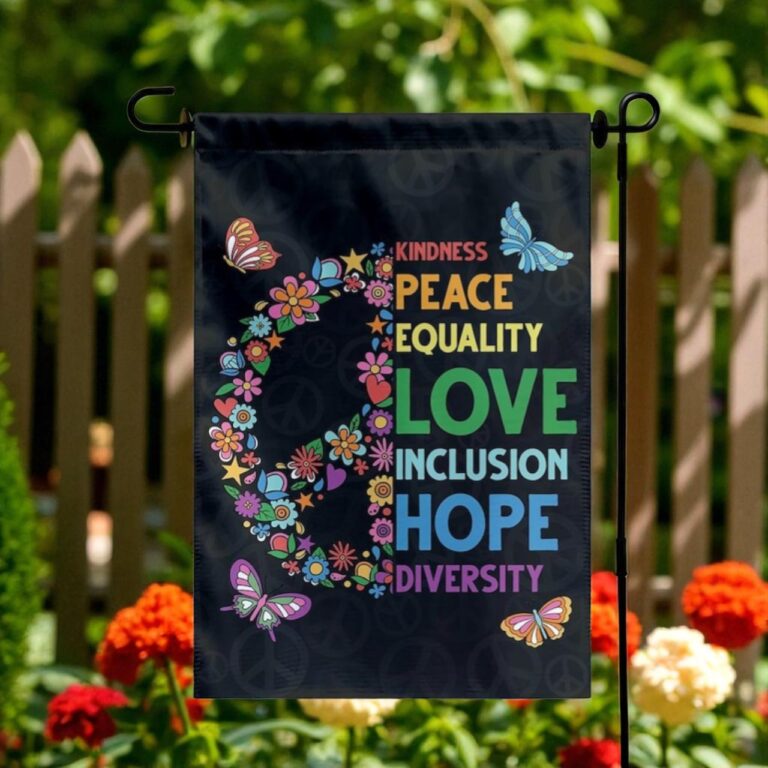 Kindness Garden Flag, Peace and Equality Banner