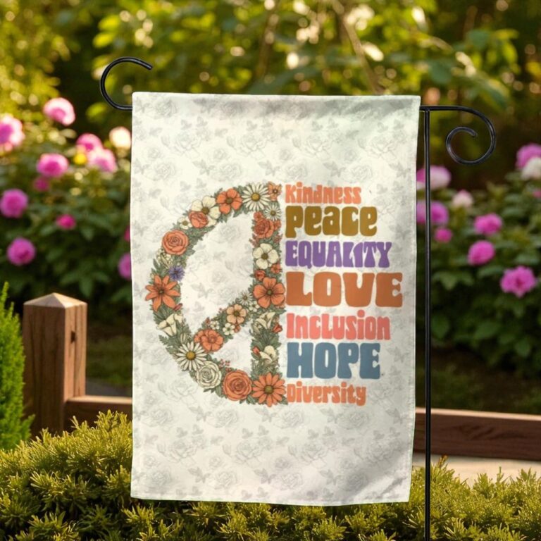 Kindness Garden Flag, Hippie Garden Flag
