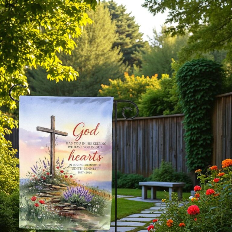 Memorial Garden Flag, Sympathy Gravesite Decor