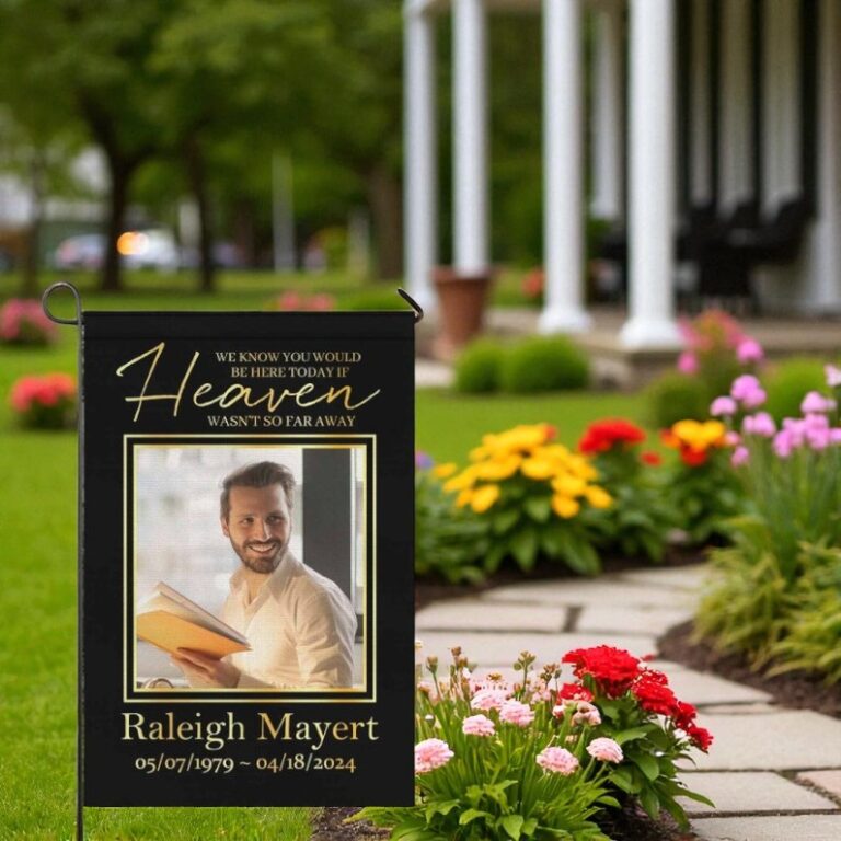 Memorial Garden Flag, Sympathy Memorial Gift for Dad