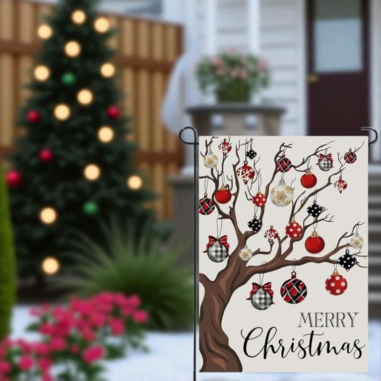 Merry Christmas Garden Flag | Holiday Outdoor Decoration
