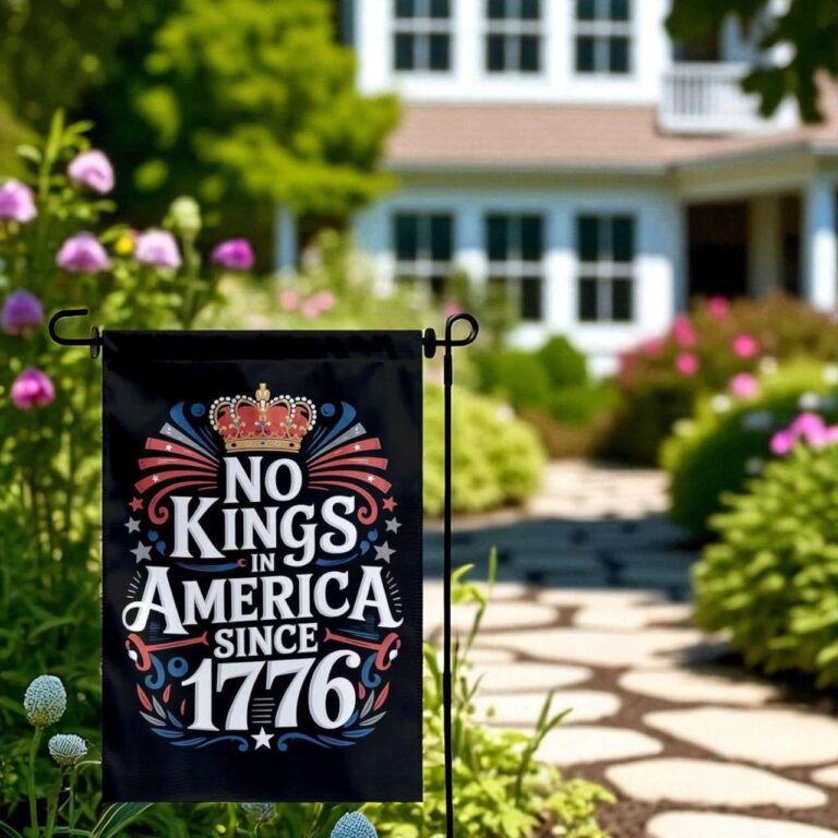 No Kings In America Flag - Durable Anti Trump Garden Decor