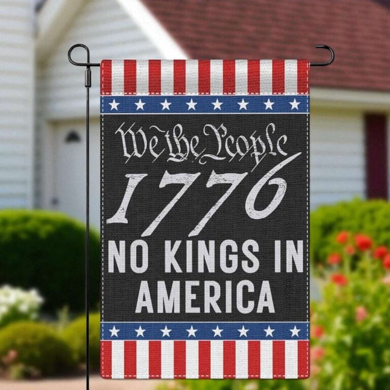 No Kings in America Flag, Anti Trump Garden Decor