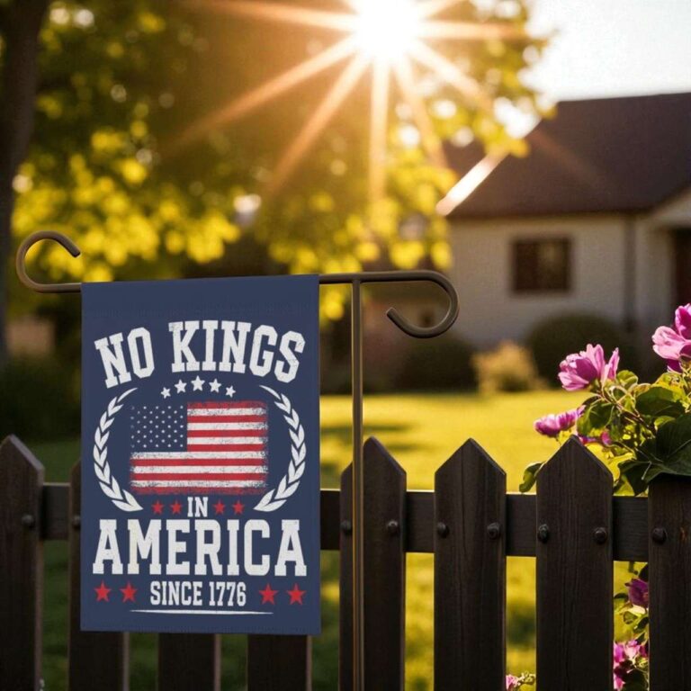 No Kings In America Flag - Durable Anti Trump Yard Flag