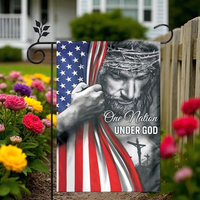 One Nation Under God Flag | Christian USA Garden Decor