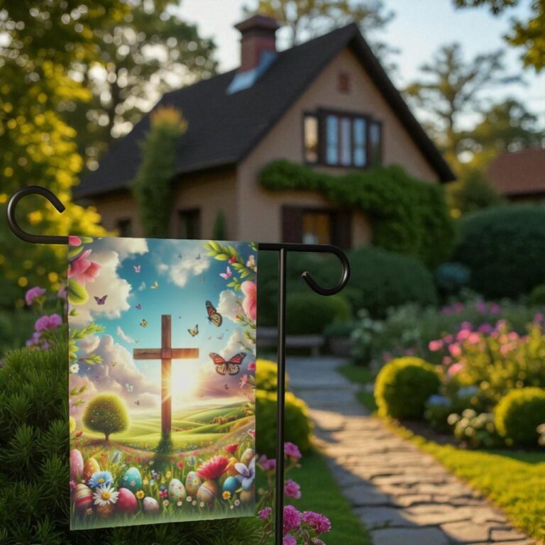 Easter Outdoor Flag, Easter Garden Yard Decor