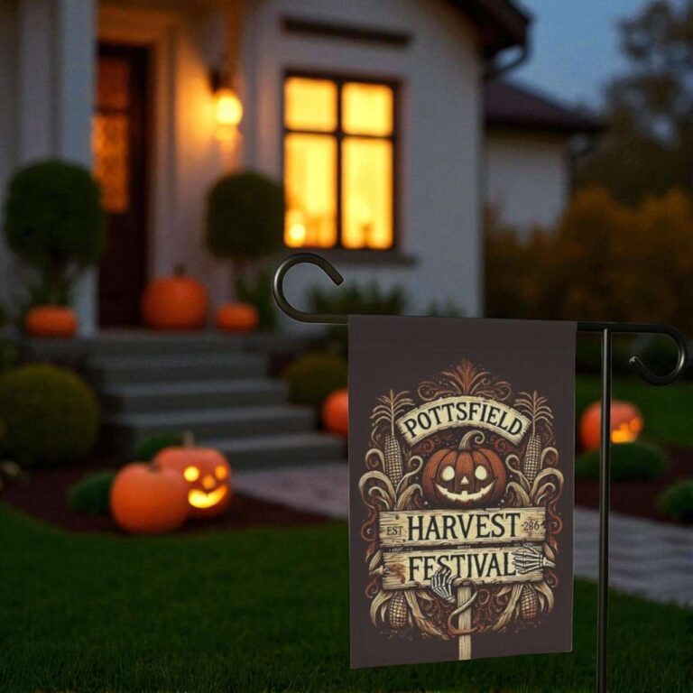 Over the Garden Wall Banner - Rustic Halloween Yard Flag